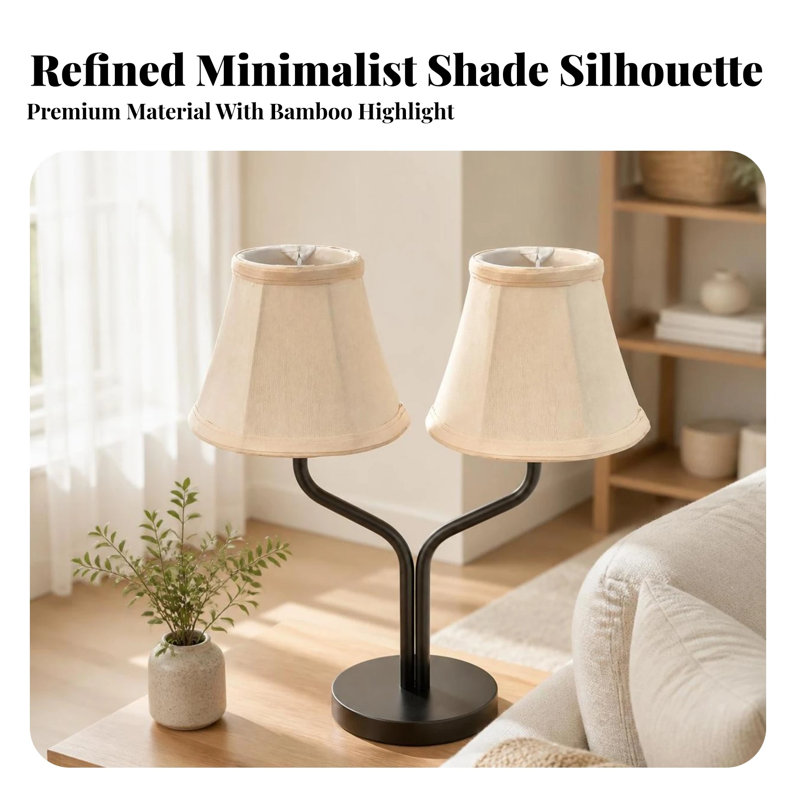 2 Pieces Clamp-on Lampshade Small Clamp-on Lamp Shade Conical Lampshade Padded Traditional for Hotels, Bedside, Bedrooms