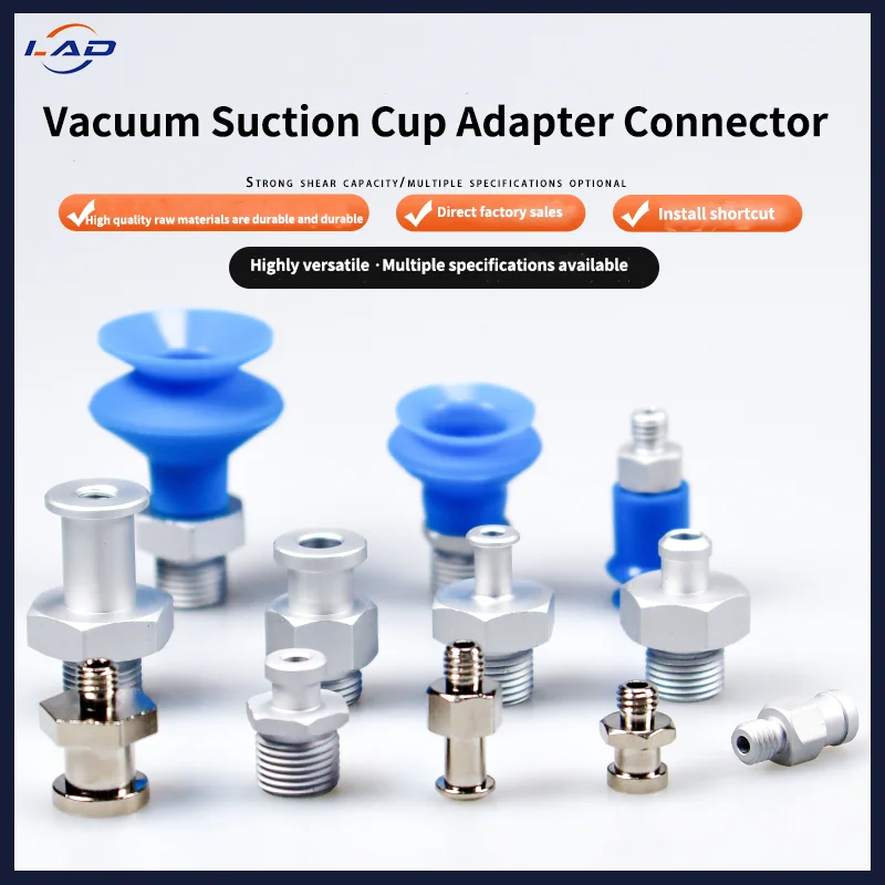 

LADUNG Vacuum Cup Fitting VM04-G14 Hardware Pagoda Suction Nozzle Holder Manipulator Suction Cup Accessories G1/4 G1/8 M5 Thread