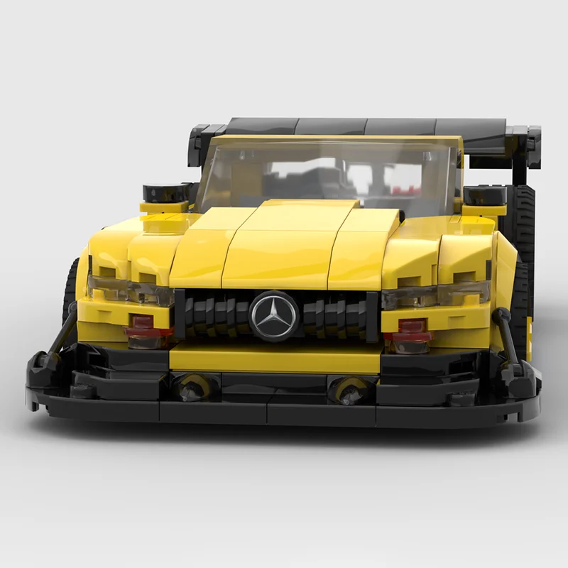 323 stücke MOC Mercedes Benz Pikes Peak City Champions Super Auto Modell Gebäude Weihnachten Geschenk Blöcke Architektur Spielzeug Ziegel