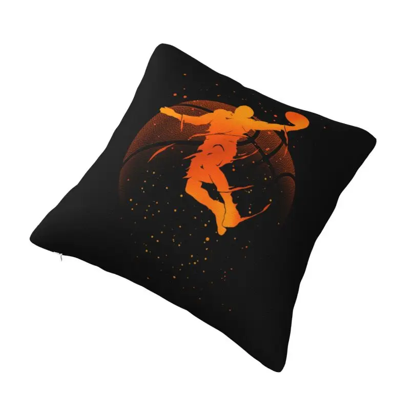 Custom Nordic Style Basketball Player Cushion Covers 45x45cm Polyester Sports Lover Throw Pillow Case for Sofa Square Pillowcase