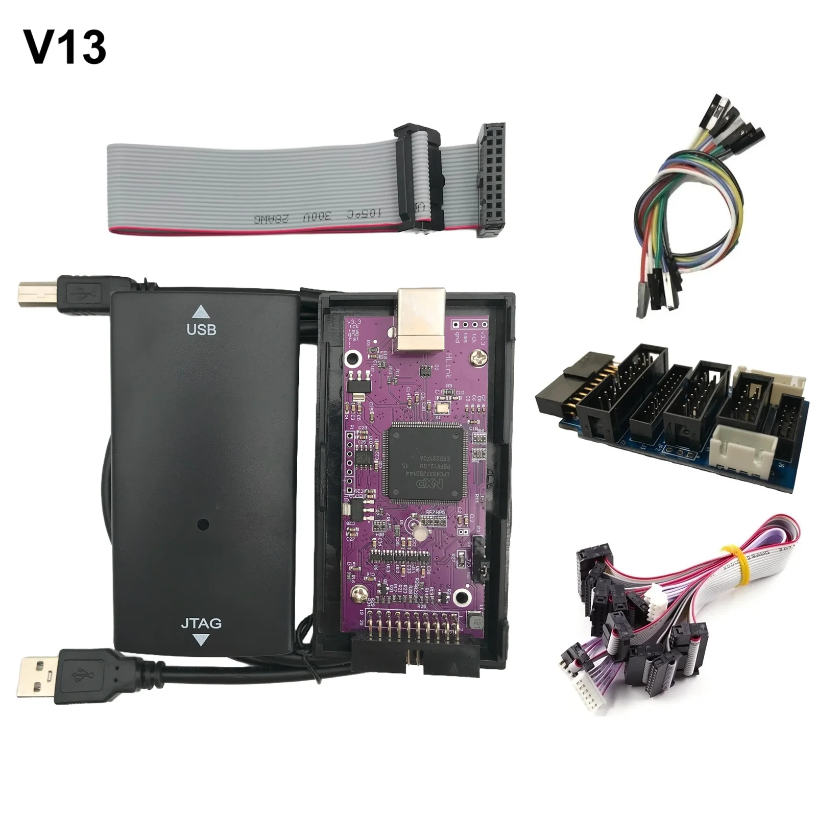 Pour J-LINK 13 JLink V13 J LINK V13 émulateur débogueur Jtag Swd programmeur ARM STM32 MCU outil de débogage mise à jour en ligne