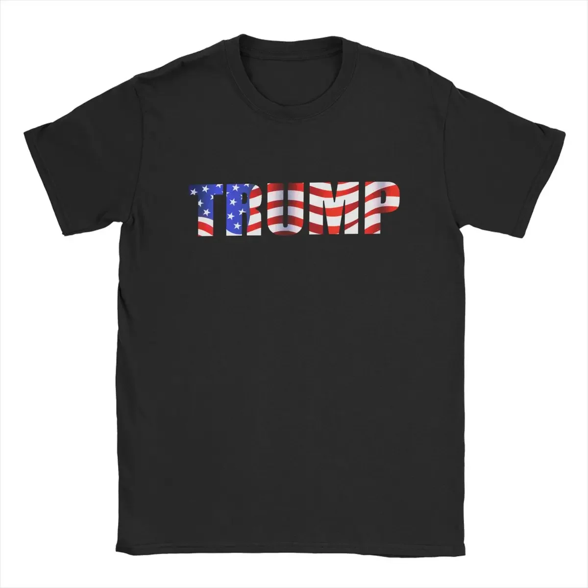 Donald TRUMP Maga T Shirt Men's 100% Cotton Leisure T-Shirt O Neck United States Flag Tees Short Sleeve Clothing Adult