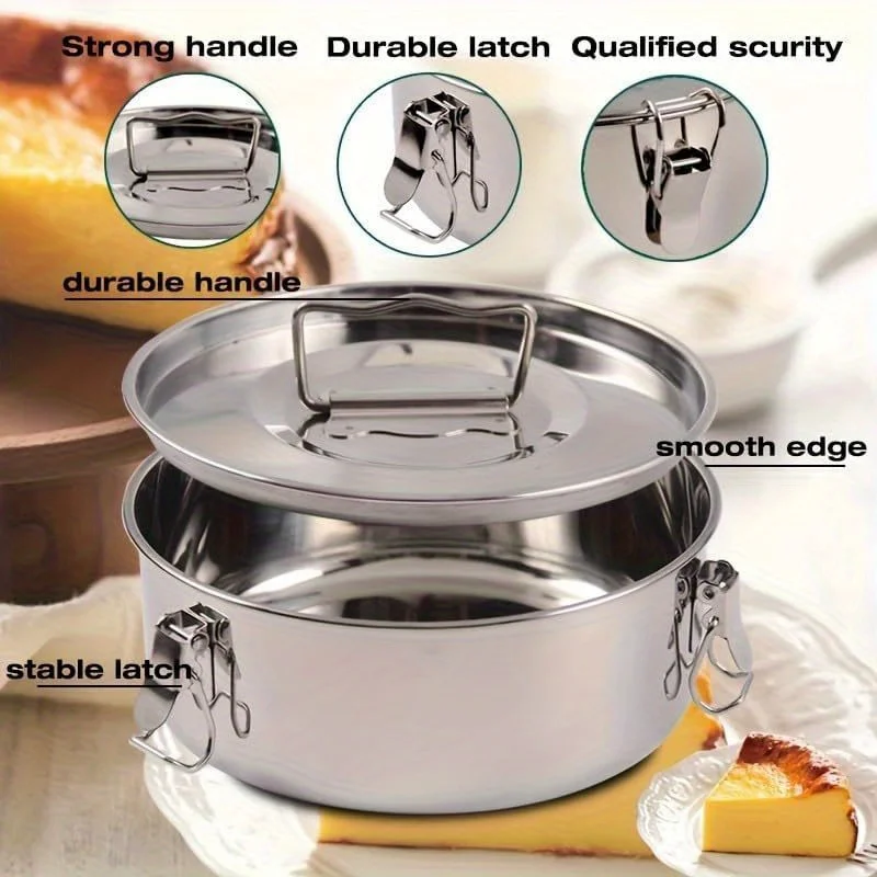 Flan Pan Mold Stainless Steel Cake Baking Flan Maker Flan Mold Set Chocolate Cheesecake Pans Kitchen Supplies Cake Baking Tools