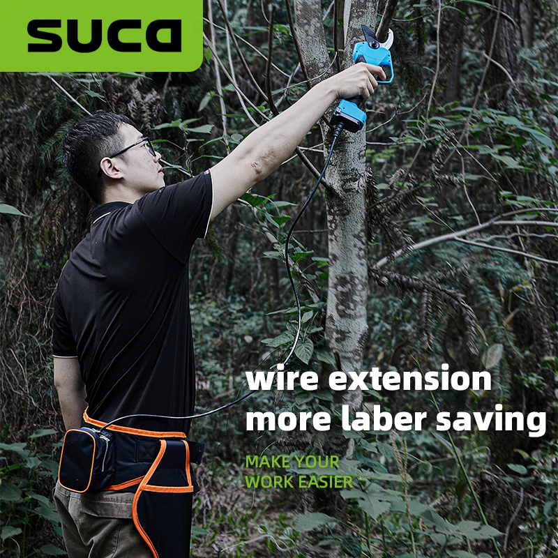 SUCA-8612 45 مللي متر مقص التقليم الكهربائي المقلم الكهربائي التقدمي قطر كبير مقص كهربائي مقص حديقة البطارية