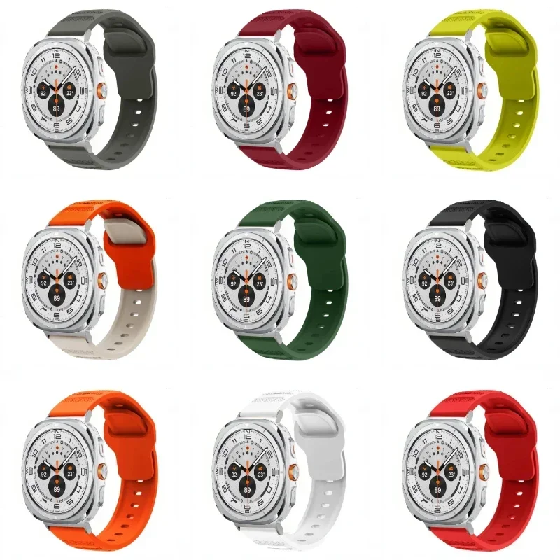 Esporte pulseira de silicone para samsung galaxy watch ultra 47mm pulseira respirável correa para galaxy watch ultra pulseira acessórios