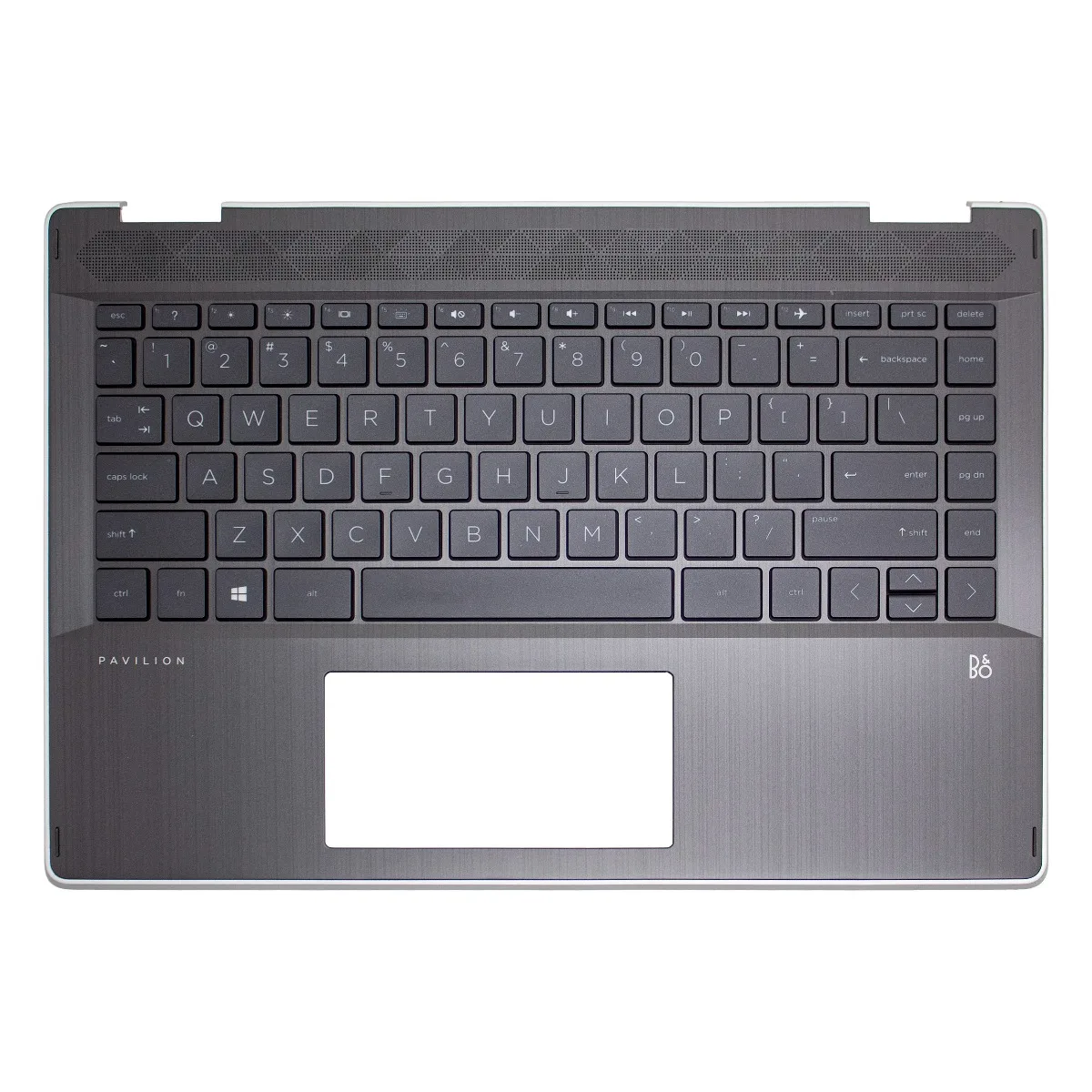 New For HP Pavilion X360 14-DH TPN-W139 Replacement Laptop Cover Palmrest Case US Backlit Keyboard Black Silver Edge L53785-001