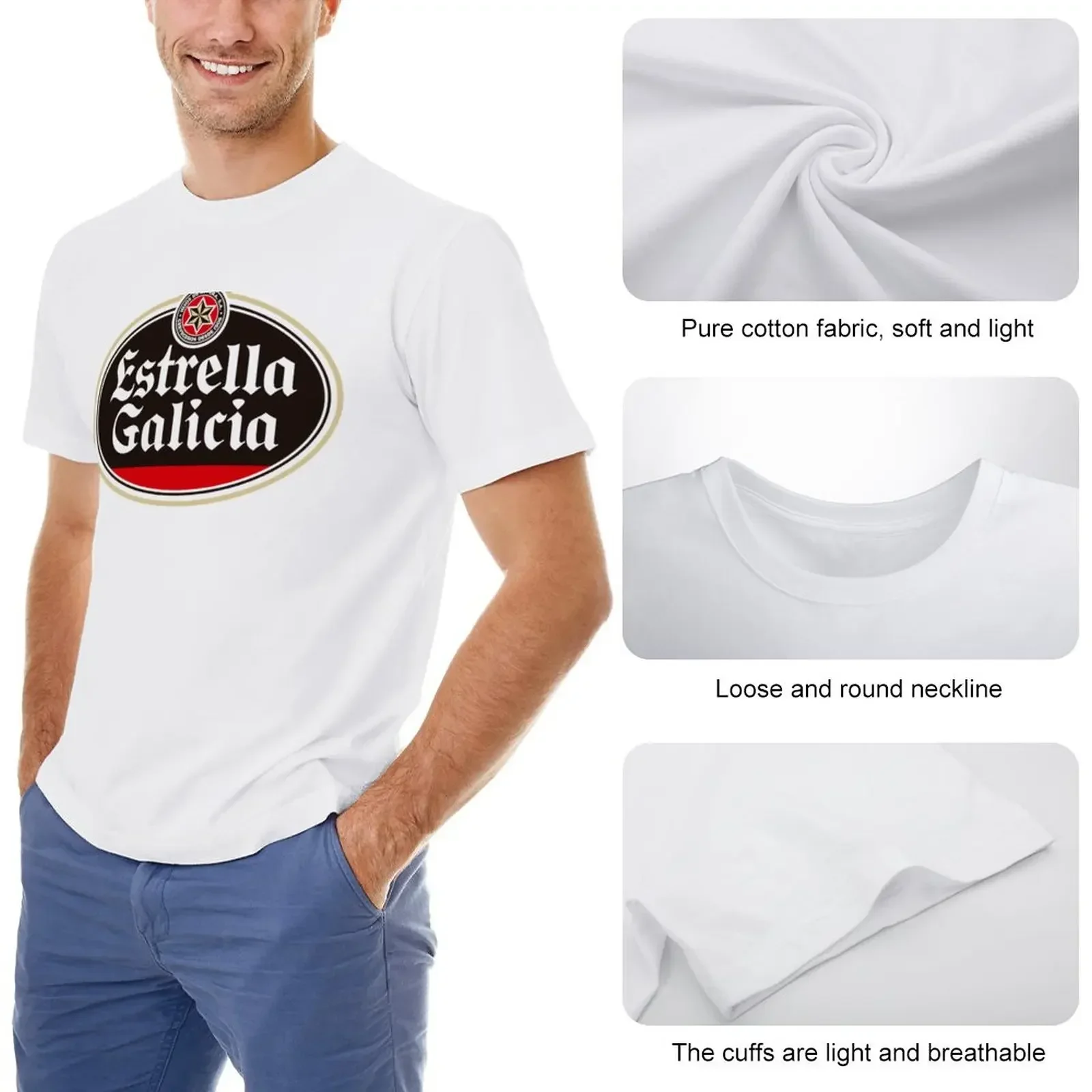 Estrella Galicia Beer Spain T-Shirt T-Shirt graphic t shirts kawaii clothes cat shirts heavy weight t shirts for men