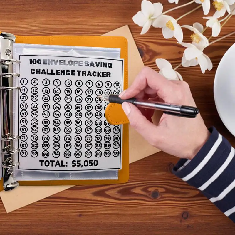 Binder anggaran dengan amplop uang buku anggaran dengan amplop uang A5 anggaran Binder uang Organizer untuk Cash penyimpan Dompet untuk