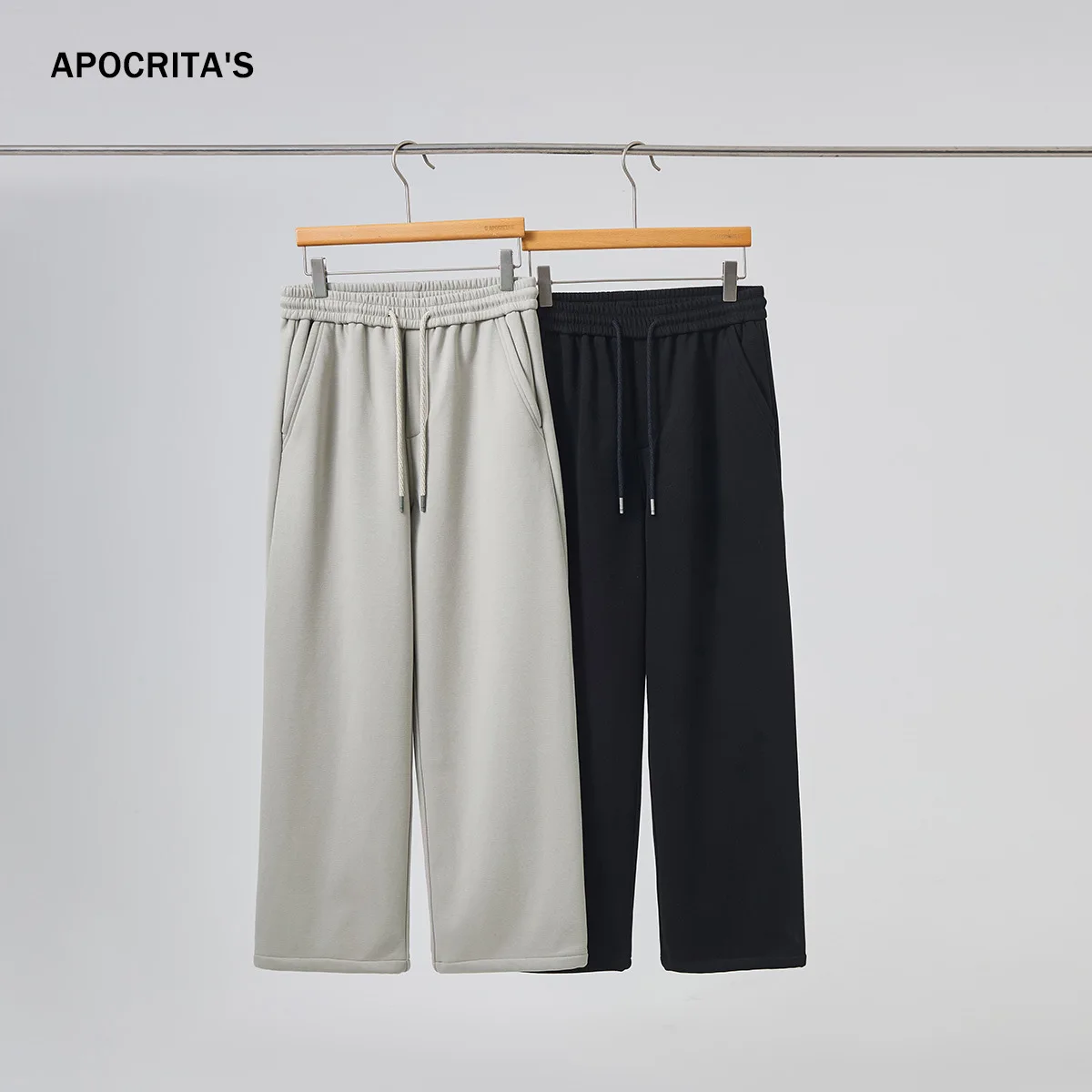 

Men's Sporty Casual Pants Winter Thickened Fleece Lined Loose Straight Leg Drapey Versatile Long Trousers Comfortable Fit