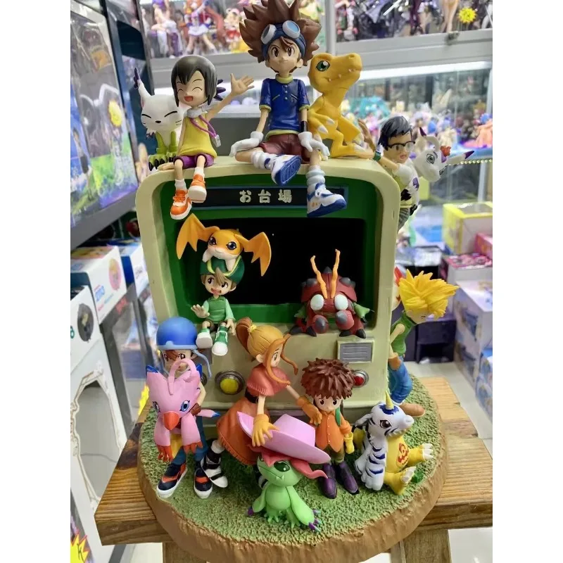 34cm Digimon Adventure "First Memories" Garage Kit (GK) Family Set - Taichi Yagami & Yamato Ishida Boxed Anime Figurine Ornament