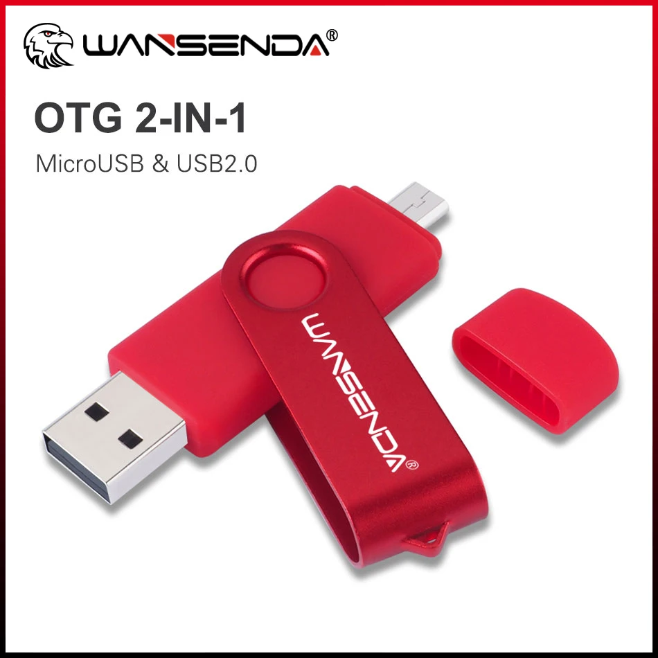 

WANSENDA OTG USB флеш-накопитель, 16 ГБ 32 ГБ 64 Гб 256 ГБ