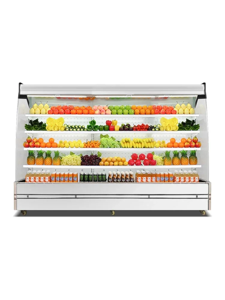 

Commercial air curtain cabinet, fruit fresh-keeping cabinet, supermarket display a la carte freezer, beverage meat air-cooled