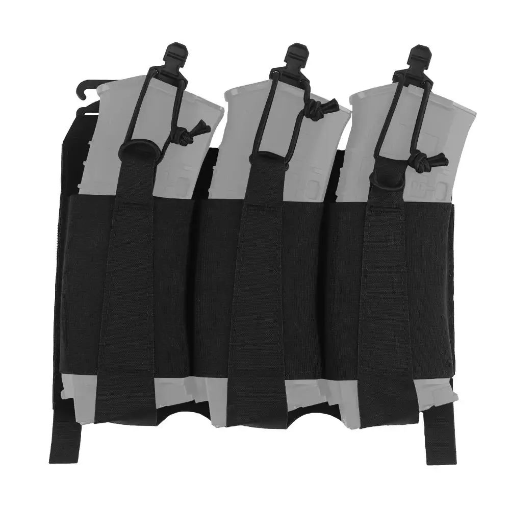 

Тактический подсумок для магазинов (тройной, эластичный) для 5.56, .223, 7.62 калибра, с креплением G-образным крюком, для охотничьих жилетов и передних панелей.