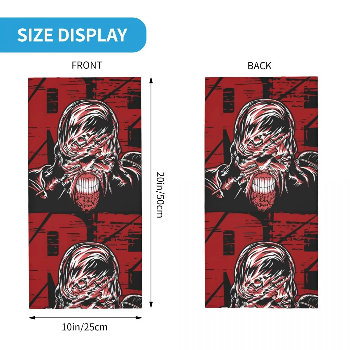 RE3 Bosses Bandana Neck Gaiter Printed Motorcycle Club R-Resident Evil Game Face Scarf Multi-use Cycling Riding Unisex Adult