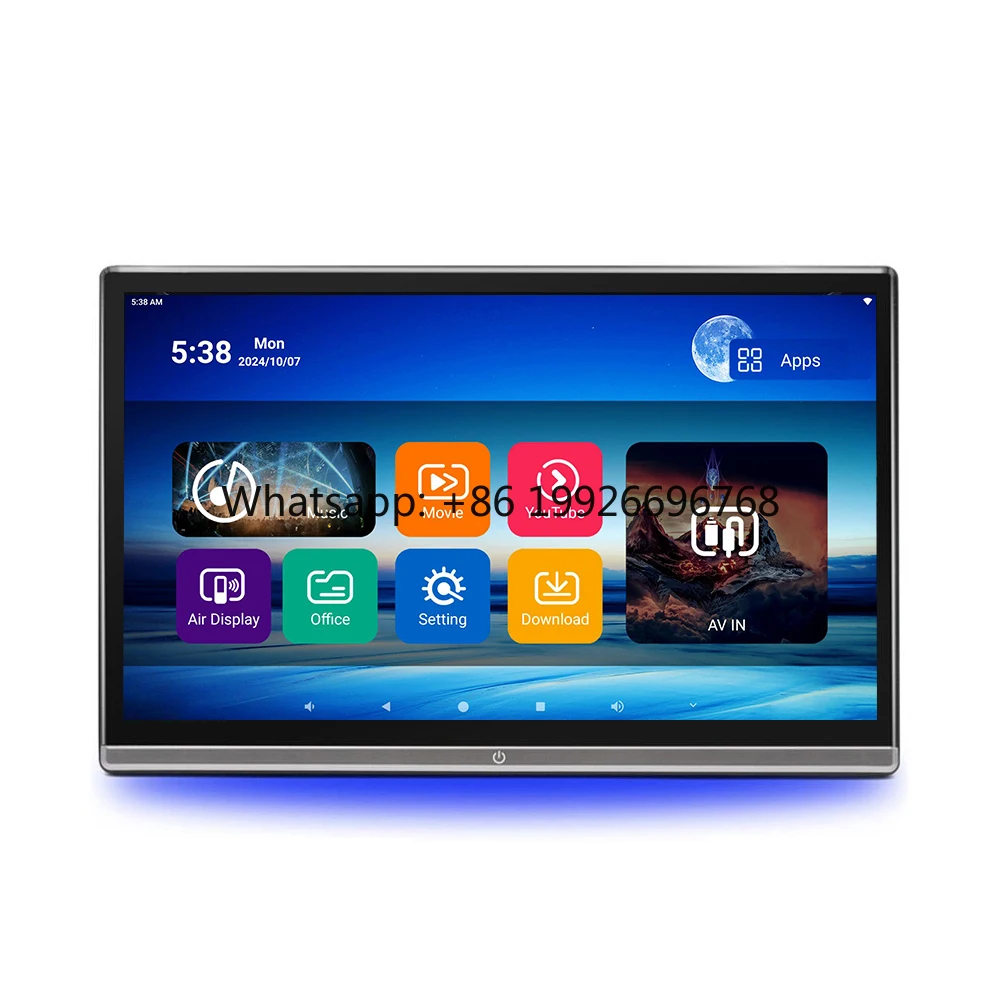 

Universal 13.3'' Car Headrest Monitor Full Touch LCD 8-Core Android 12 USB WiFi 1-Year Perfect Rear Seat Tablet TV for Cars