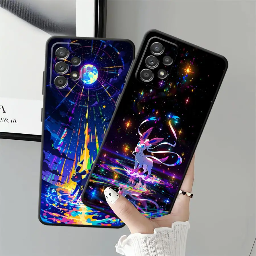 P-PokemonS Umbreon Sylveon Phone Cover Case for Samsung Galaxy A17 A12 A36 A26 A24 A20s A27 A52 A15 A51 A71 A13 A14 A34 A73 A16 view 3