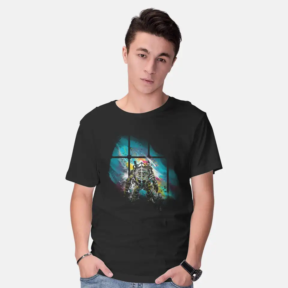 Bioshock Universe Anime Graphic T-shirts For Men Clothing Women Short Sleeve Tees Vintage High Quality 100%Cotton