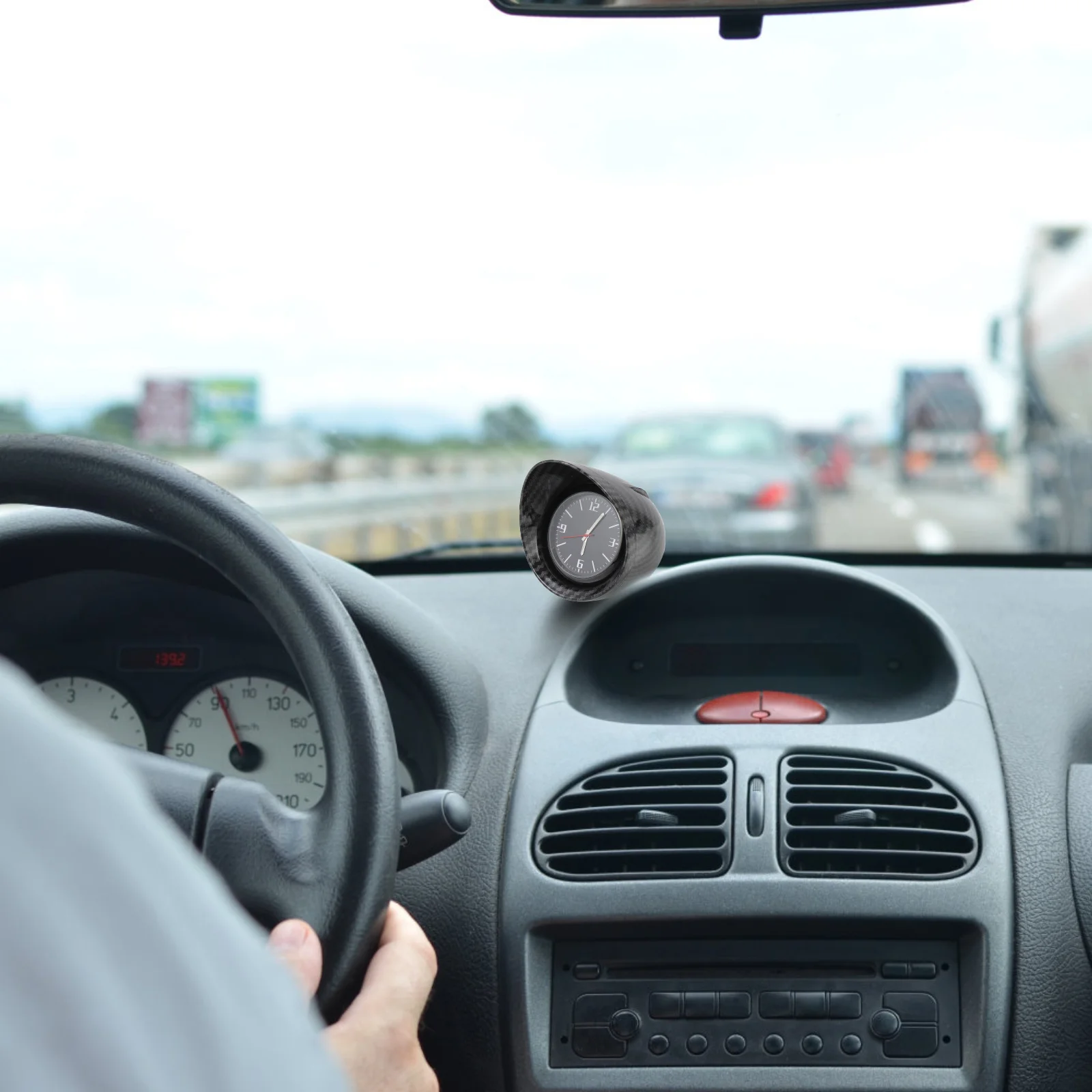 

1Pcs Car Clock Luminous Quartz Clock Universal Vehicle Mounted Dashboard Light Decorative Instrument Panel