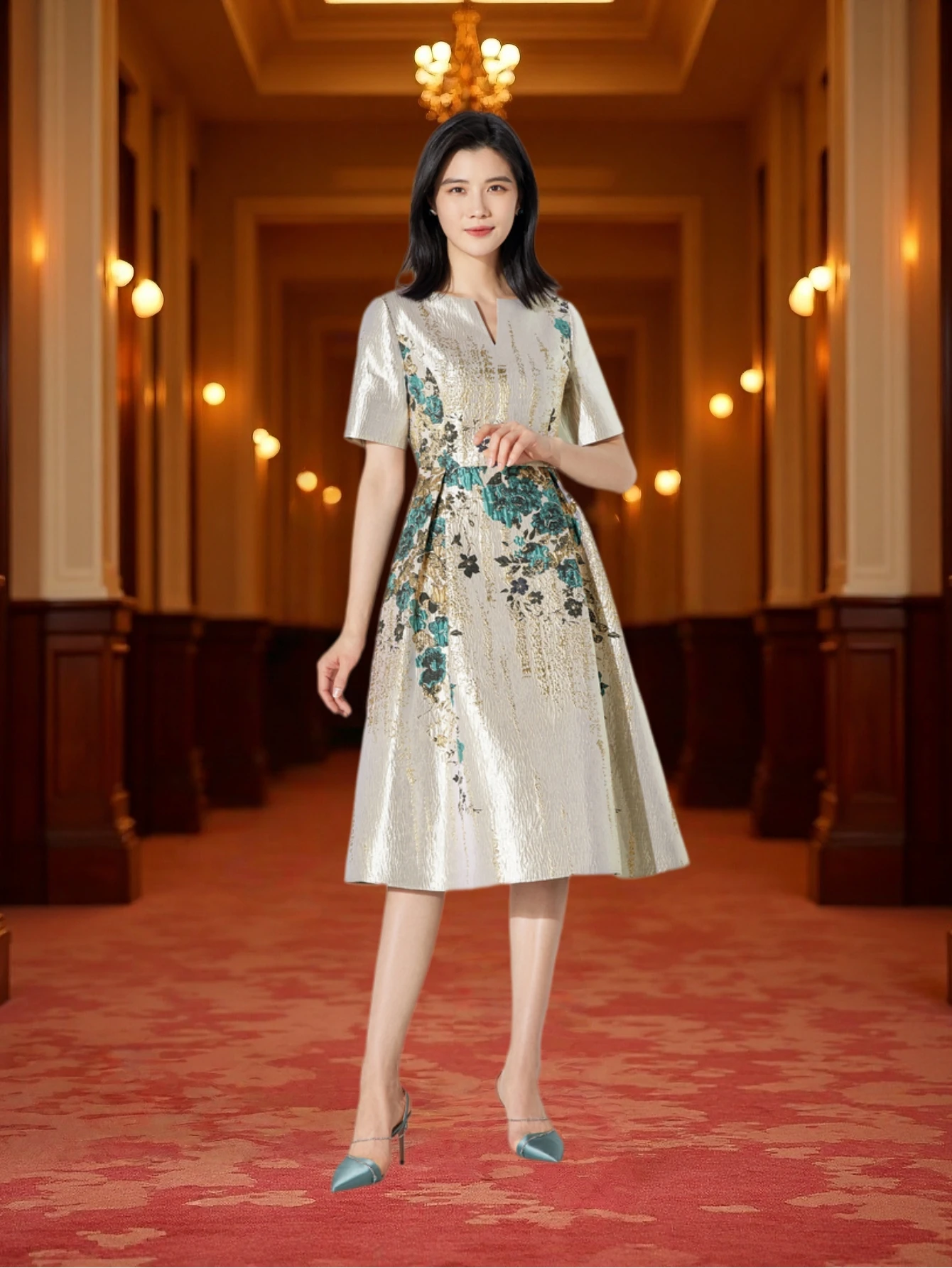 luxury arrival party dress Elegant Summer Women Dress Jacquard Luxury 2025 New Arrival Boho Floral Dress  Party Evening Maxi Clothing Ball Gown Robe Vestido