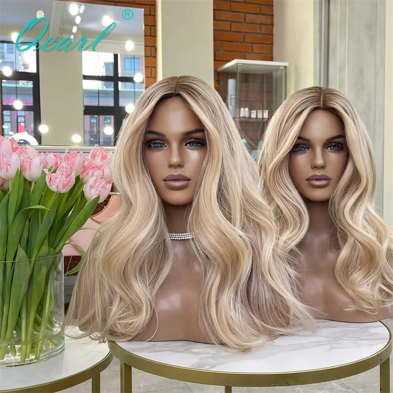 

Top Sale Honey Ash Blonde Human Hair Wigs 100% Raw Lady Full Lace Wig 13x4/13x6 Lace Frontal Wig Loose Wave Small Big Cap Qearl