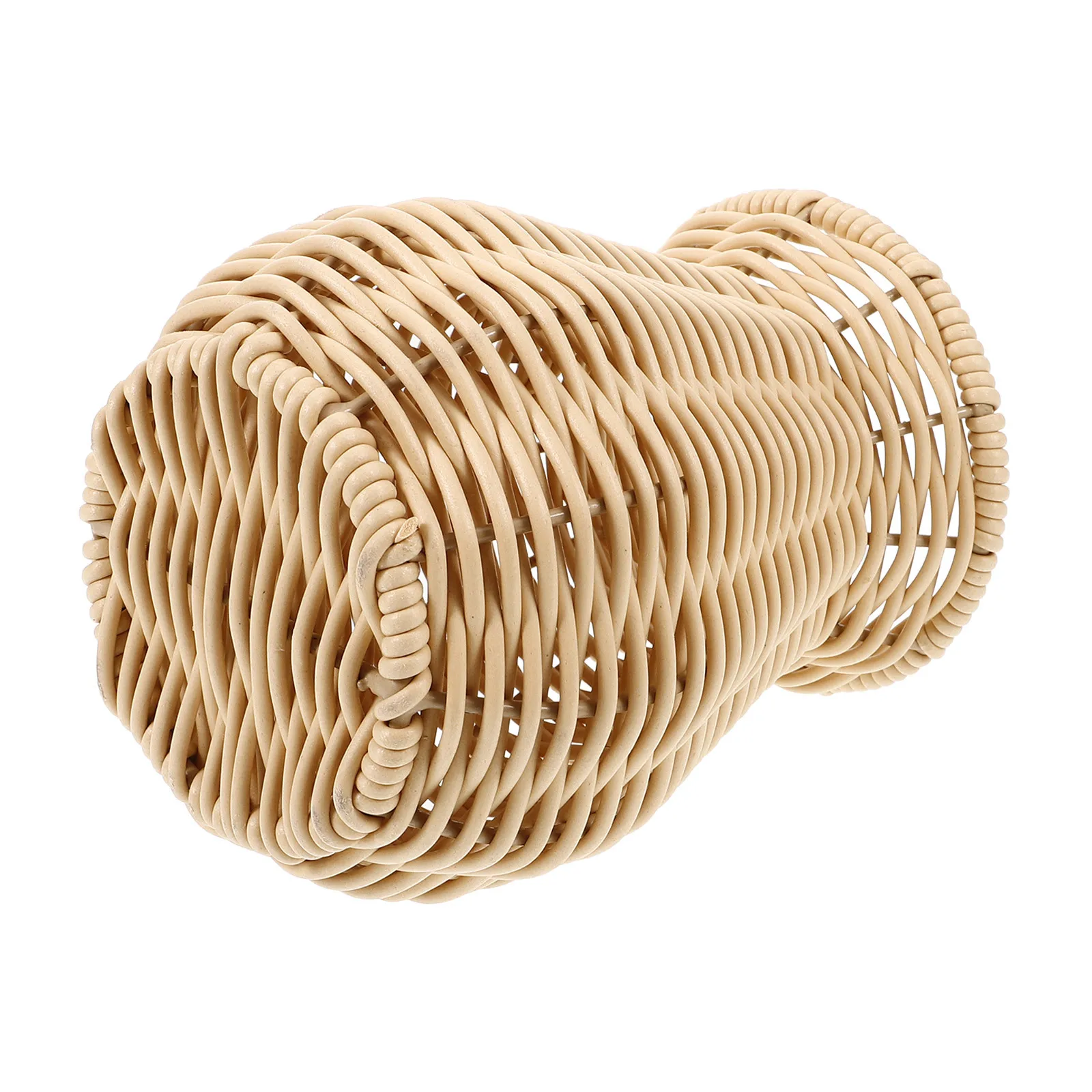

Decorative Flower Vase Imitation Rattan Woven Design Rustic Tabletop Decoration For Home Office Indoor Dried Flowers