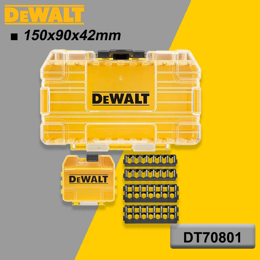 DEWALT Oryginalna skrzynka narzędziowa o średniej wytrzymałości, zestaw 2 szt. 15x9x4,2 mm DT70801-QZ