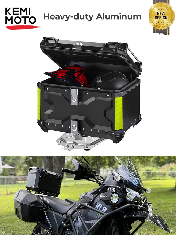 Motorhelm Box CNC Aluminium Top Staart Achterbagage Opslag Gereedschapskoffers Lock Kofferbak Voor YAMAHA Voor Honda Voor BMW Voor - afbeelding 2