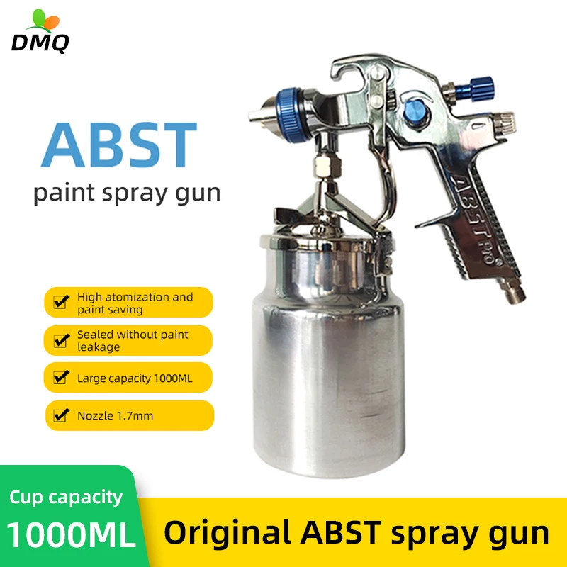 

Original ABST pneumatic spray gun AB-17S lower pot spray gun 1.7 nozzle car primer furniture spray paint tool high atomization