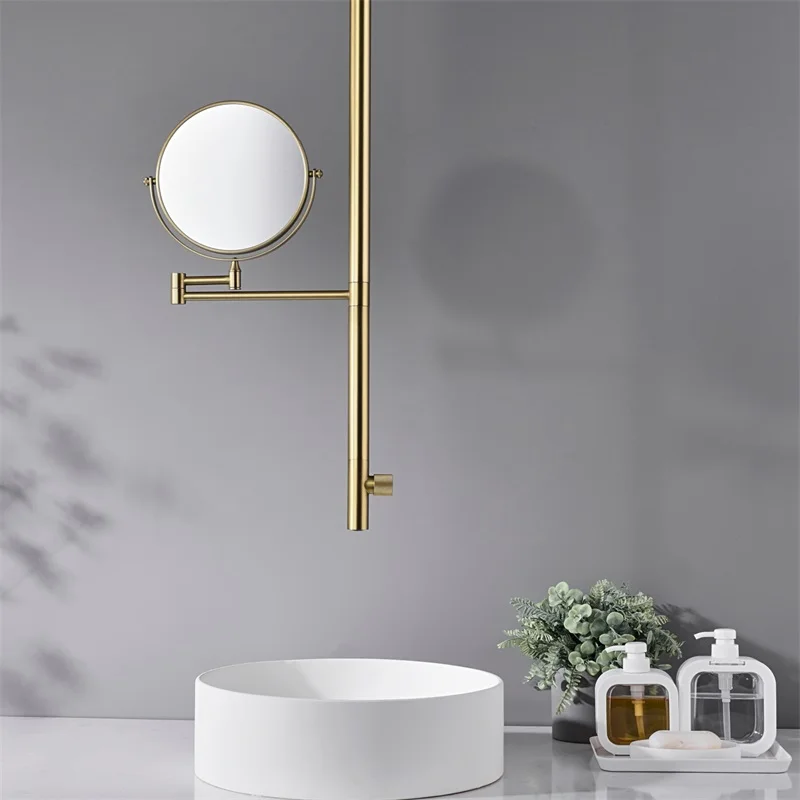 Rubinetto del bagno con specchio monoforo alto lavabo rubinetto lavabo miscelatore acqua rubinetto acqua calda fredda gru oro personalizzato