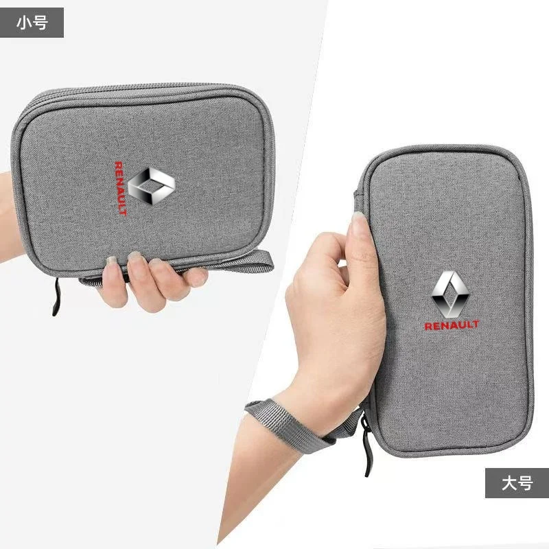Портативная дорожная сумка для хранения ключей от машины, водительские права для Renault Megane 2 3 Duster Logan Clio 4 Scenic 2 Capt Портативная дорожная сумка для хранения ключей от машины, водительские права для Renault Megane 2 3 Duster Logan Clio 4 Scenic 2 Capt