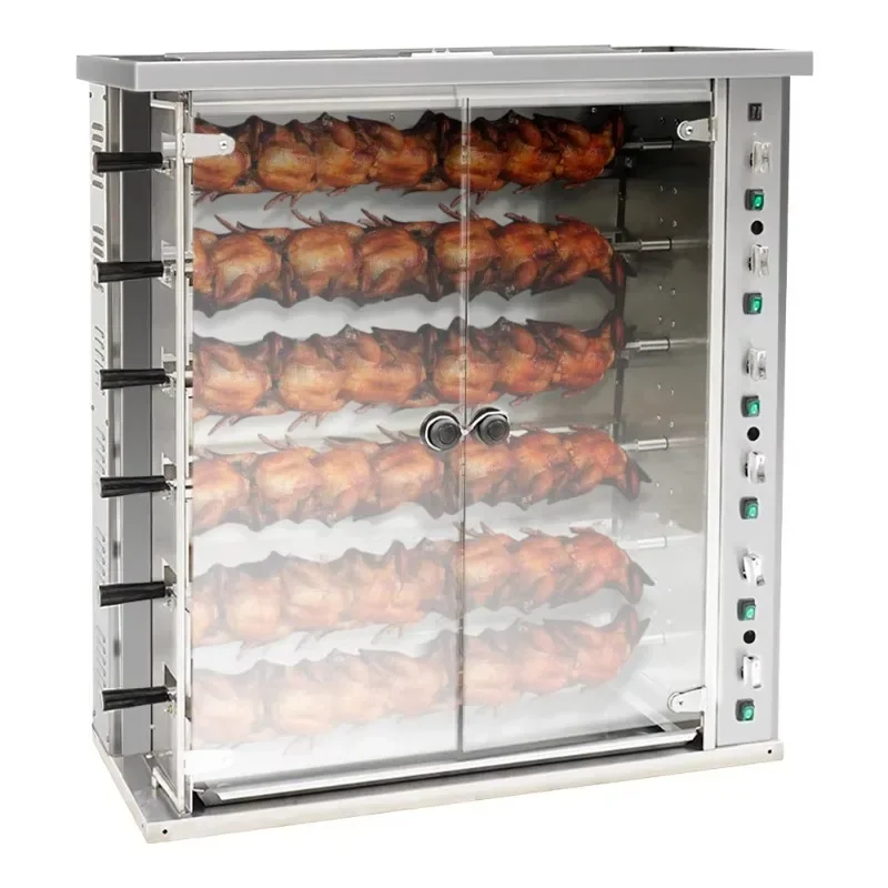 24 Chicken Commercial Bbq Kebab Roast Grill Gas Chicken Rotisserie Machine