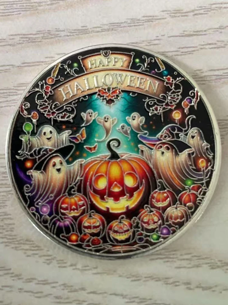 Pièce de Souvenir Halloween citrouille fantôme Festival pièce commémorative Collection décoration de la maison