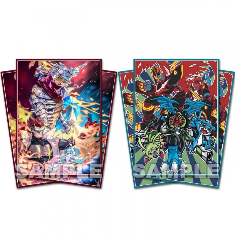 

60pcs/set Digimon Adventure Card Sleeve Jesmon Imperialdramon DTCG PTCG Game Collection Card Protective Cover Gift 67x92mm