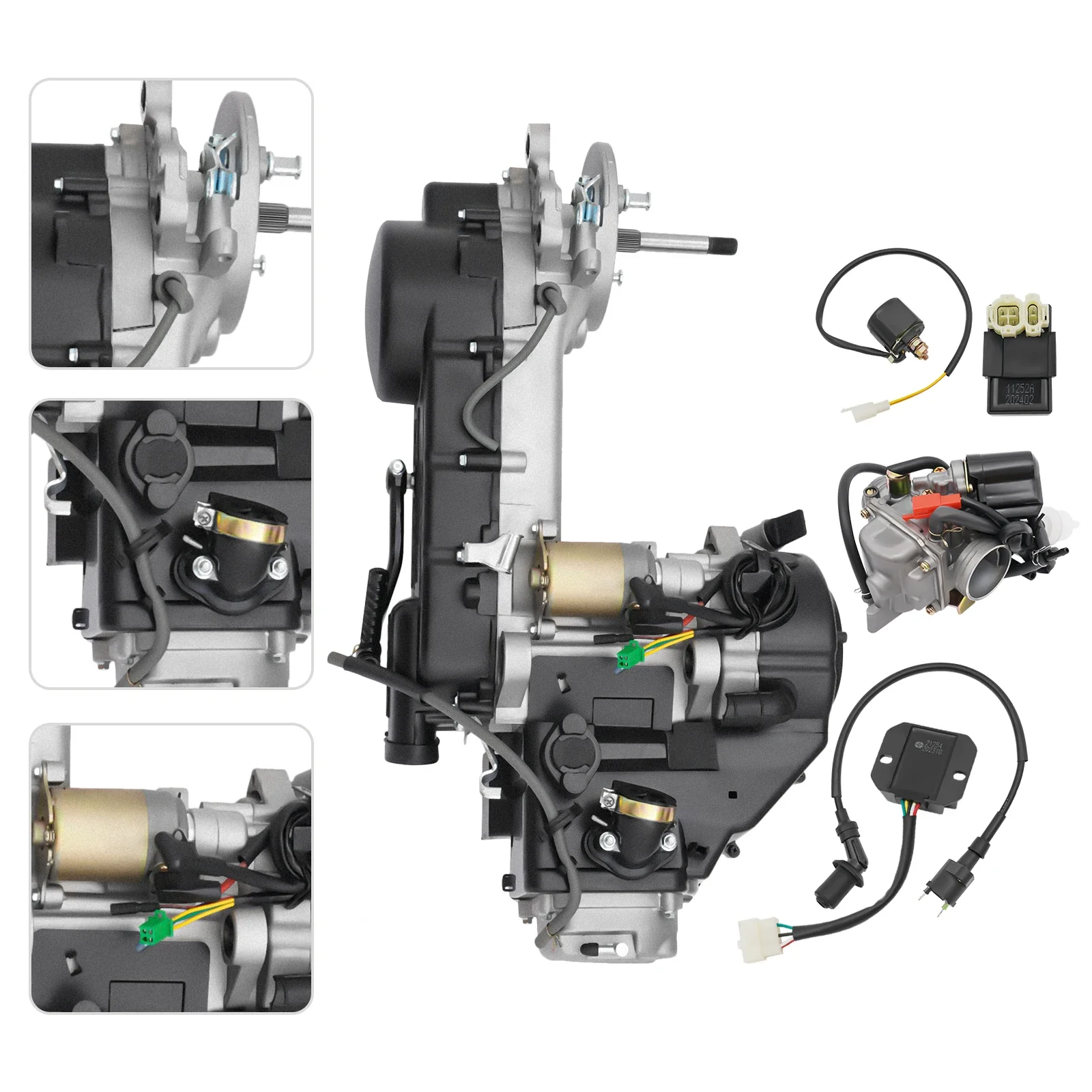 اسطوانة محرك سكوتر المحرك حالة طويلة محرك سكوتر مجموعة المحرك 150cc CVT محرك المحرك