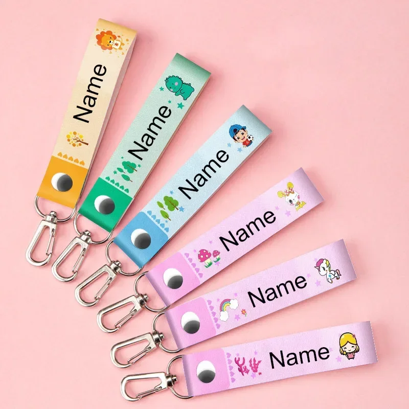 Personalized Customization Name Label Bag Pendant Student Children School Name Label Cartoon Pattern Customization Pendant