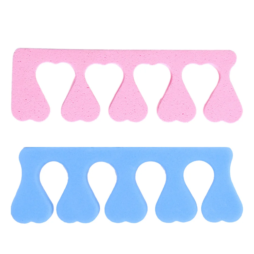 2 szt. Separatory do palców, piankowe narzędzia do pedicure i zdobienia paznokci, do ochrony świeżego lakieru, losowy kolor, przekładki do paznokci, separatory do palców, pedicure