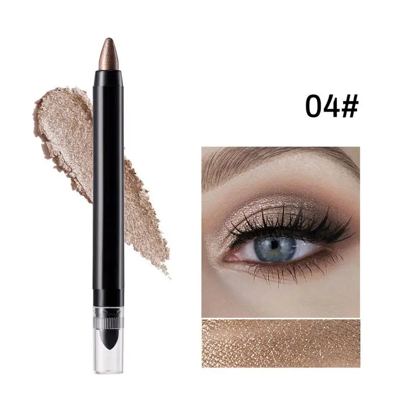 6 stks Shimmer Oogschaduw Stick Metallics Parelmoer Oogschaduw Stick Diamond Shimmer Langdurige Glanzende Markeerstift Make-up