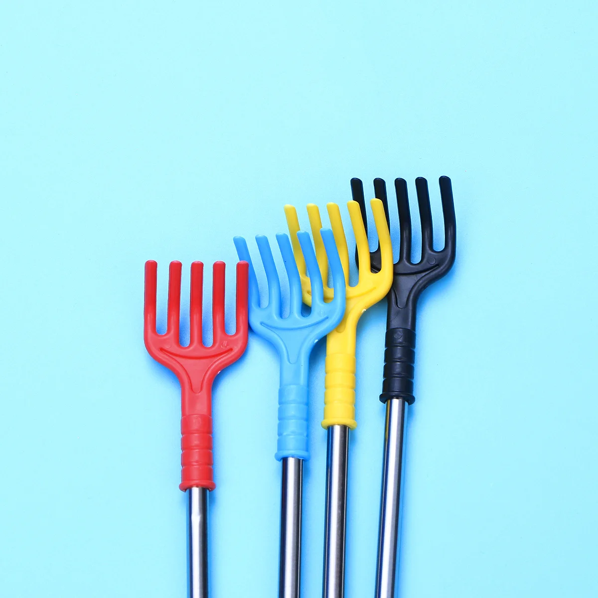 2 Stuks Rvs Terug Scratcher Jeukende Huid Relief Tool Lange Steel Massage Scratcher Comfortabele Veilige Lichaam Schrapen Stok