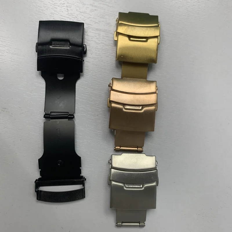Orologi in acciaio inossidabile fibbie fibbia di distribuzione per cinturino cinturino con chiusura a bottone accessori per cinturino 16mm 18mm 20mm 22mm 24mm