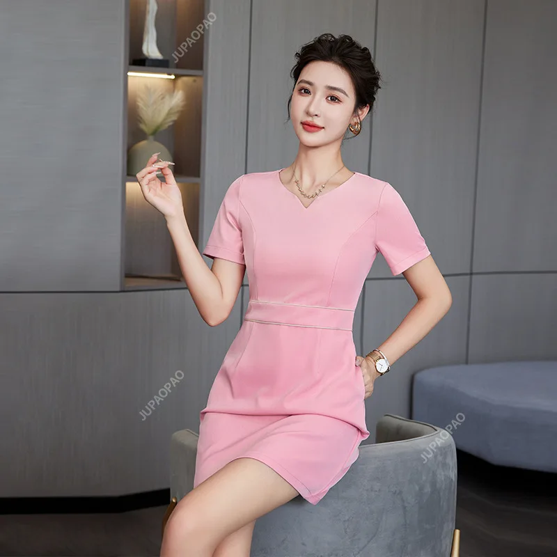 Beauty salon uniform, beautician skin management, foot therapy technician work uniform, Korean version high-end temperament set