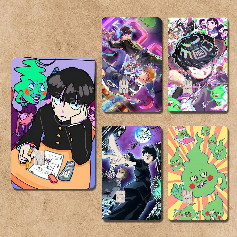

M-Mob Psycho 100 Anime Credit Card Skin Party Stickers for Visa Bank Card Bus Metro Access Card Pvc Waterproof Decal Gift