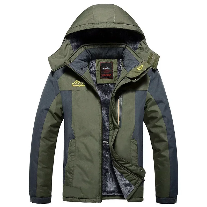 

Army Military Windbreaker Parkas Thick Fleece Coats Hombre Men Thermal Parkas Plus Size 9XL Winter Jackets Waterproof Overcoat