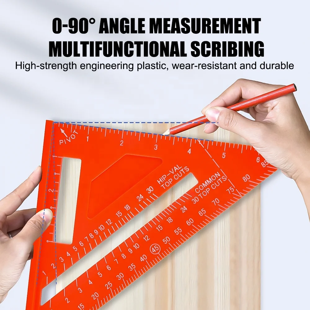 New Marker 7 Inch Plastic Speed Square Triangle Rafter Square Layout Measuring Tool