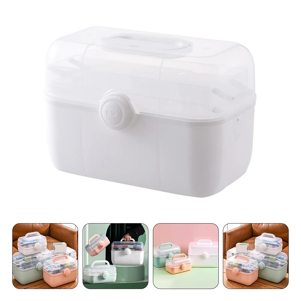 Family Storage Box Medicine Organizer First Aid Case with Large Capacity for Daily Necessities and Outdoor Use