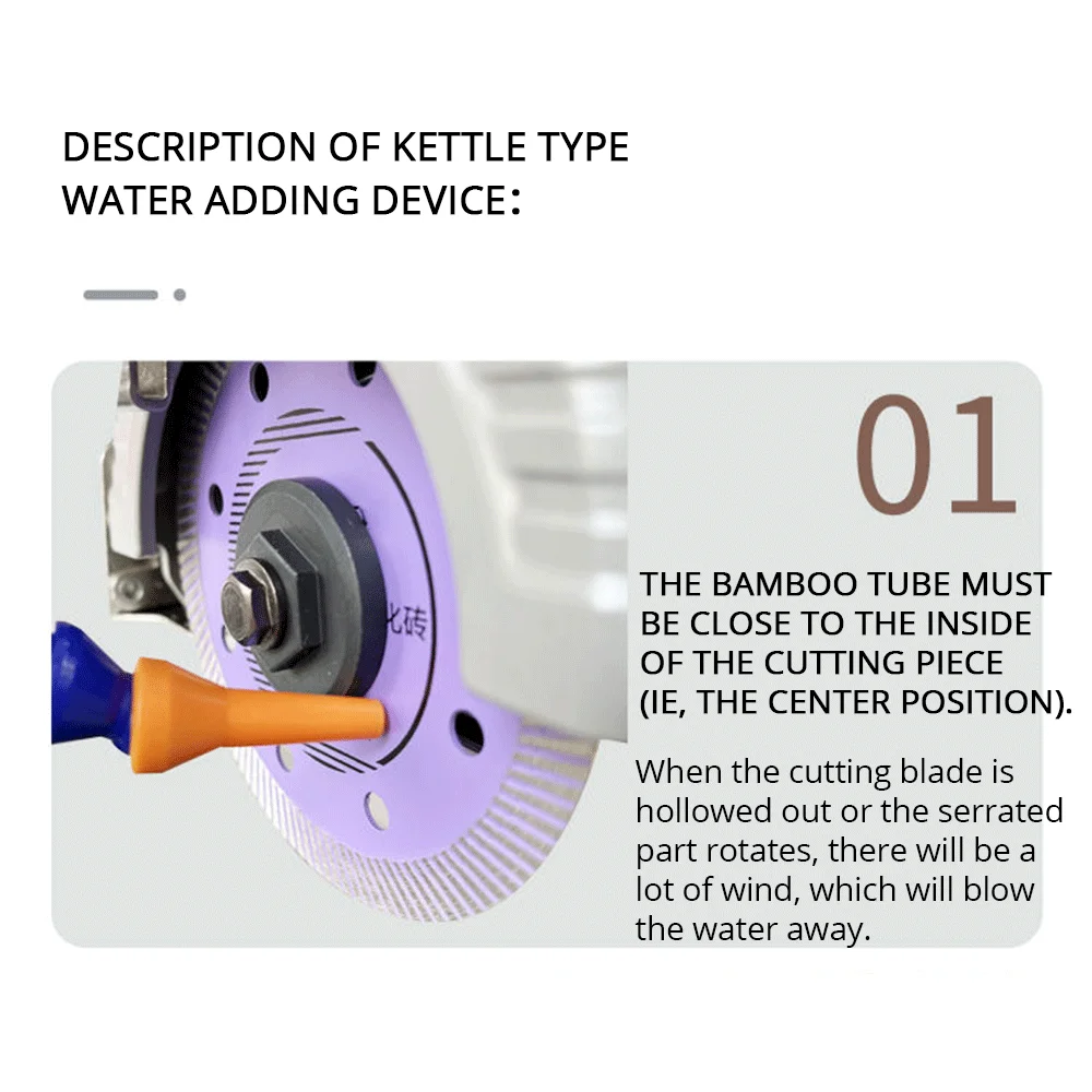Ugello spruzzatore d'acqua per macchina da taglio Smerigliatrice angolare Nuovo dispositivo di riempimento dell'acqua Ugello spruzzatore Dispositivo di rimozione della polvere per piastrelle di marmo