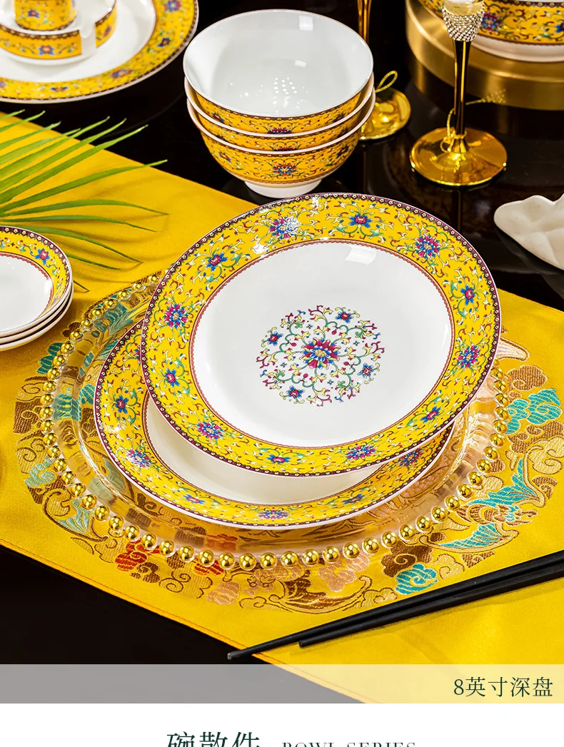 Hxl ceramic dinnerware set - complete dinnerware set