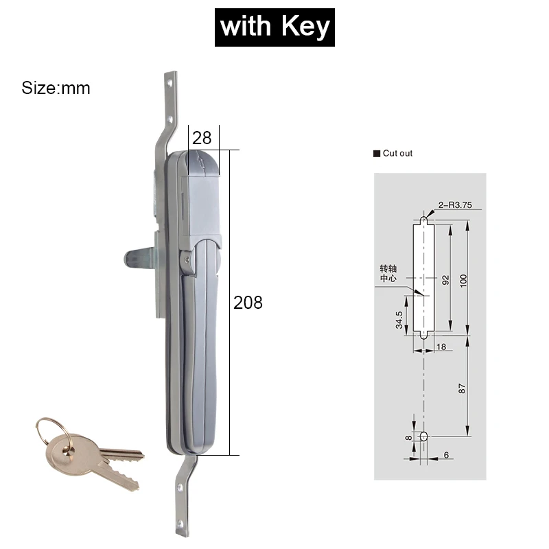 

New 2PCS Zinc Alloy Industrial Pop Up Panel Locks Distribution Box Lock Chassis Lock Switch Control Electric Cabinet Door Locks
