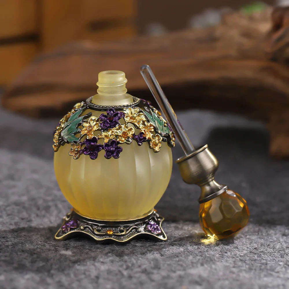 Vintage Middle East Dubai Style 30ML Thick Glass Mini Refill Bottle Empty Storage For Oil Perfume Tattoo Pigment