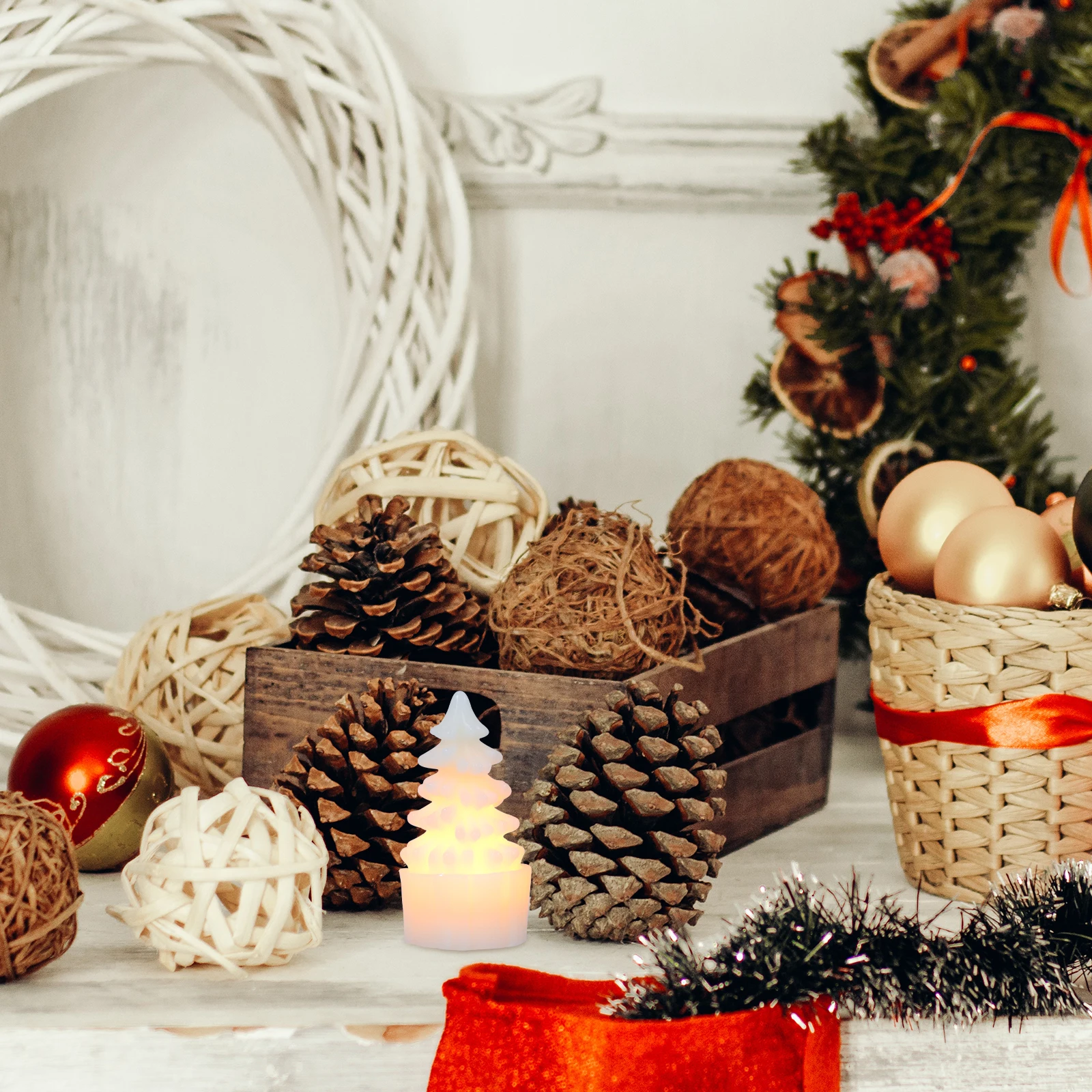 1 pz luce a LED a forma di albero di Natale luce da tavolo luminosa decorazione natalizia a forma di albero di Natale regali di Natale