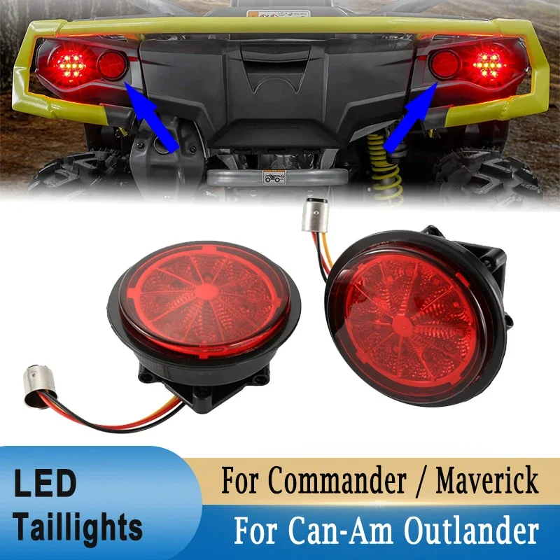 LED Taillights for Can-Am Outlander Commander Maverick Renegade 2011-2022 Rear Brake Stop Lights with / without bulbs 710001645